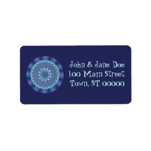 Étiquette d'adresse Mandala de l'Eau
