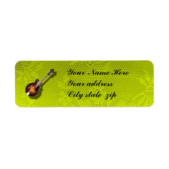 ÉTIQUETTE D'ADRESSE MANDOLIN-RETOUR (Devant)