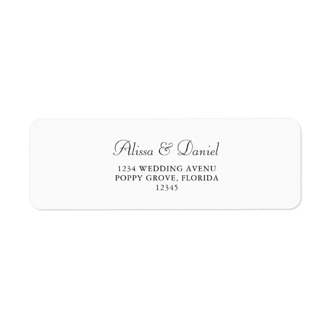 Étiquette d'adresse minimaliste élégante (Devant)