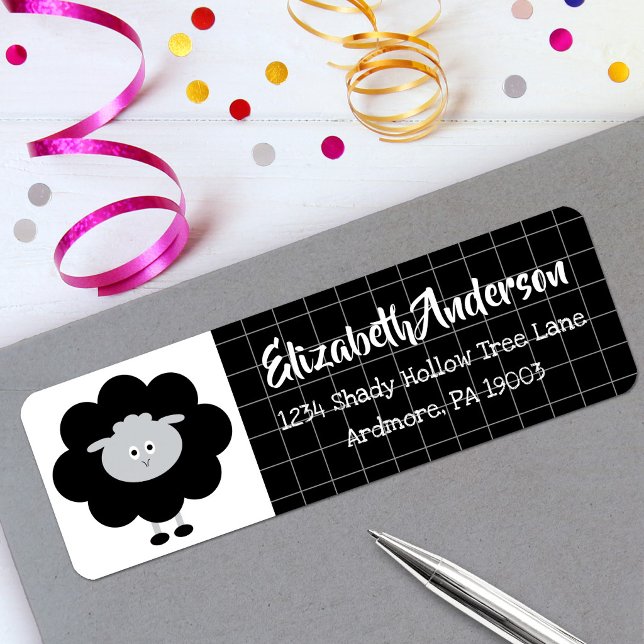 Étiquette d'adresse moderne Kawaii pour Baby Showe (Créateur téléchargé)
