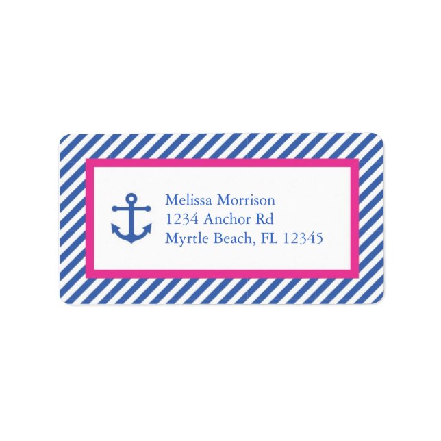 Étiquette d'adresse nautique (Devant)
