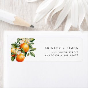 Étiquette d'adresse orange Citrus Cutie Clémentine