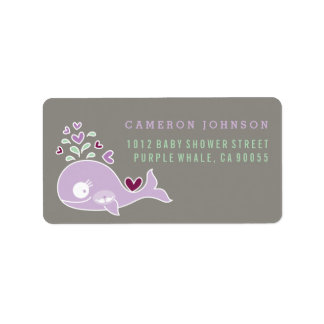 Étiquette d'adresse pour Baby Shower Jumeaux Fille