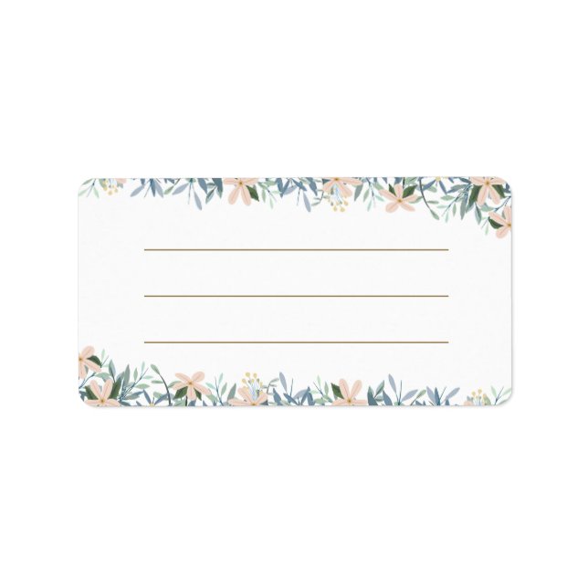 Étiquette d'adresse pour enveloppe de mariage aux  (Devant)