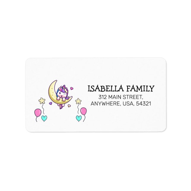 Étiquette d'adresse pour invitation d'anniversaire (Devant)