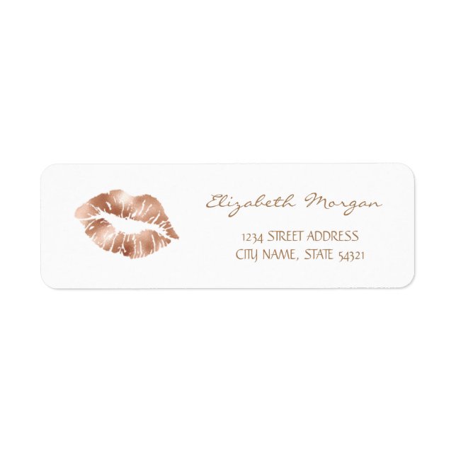Étiquette d'adresse Rose Gold Féminin (Devant)