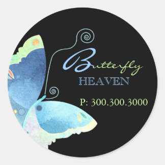 Étiquette d'affaires Blue Butterfly