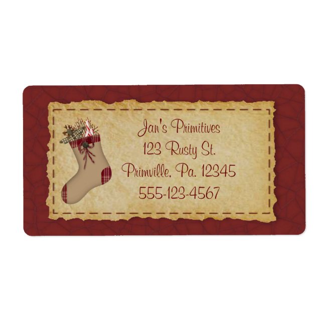 Étiquette d'affaires de vacances de stockage princ (Devant)