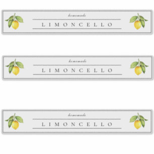 Étiquette d'affichage de Limoncello fait maison ru