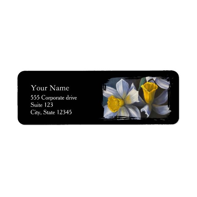 Étiquette Daffodils Return Address Labels (Devant)