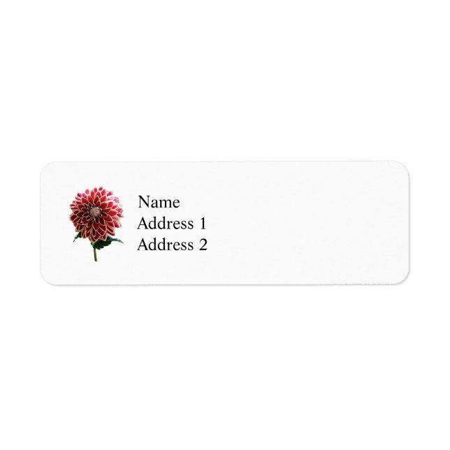 Étiquette Dahlia À Deux Tons (Devant)
