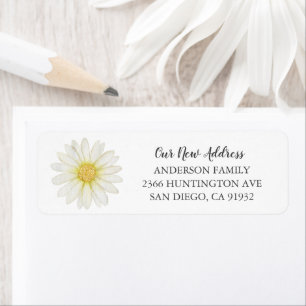 Étiquette Daisy Bouquet Nouvelle adresse Adresse Adresse de