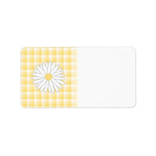 Étiquette Daisy Flower à Yellow et White.