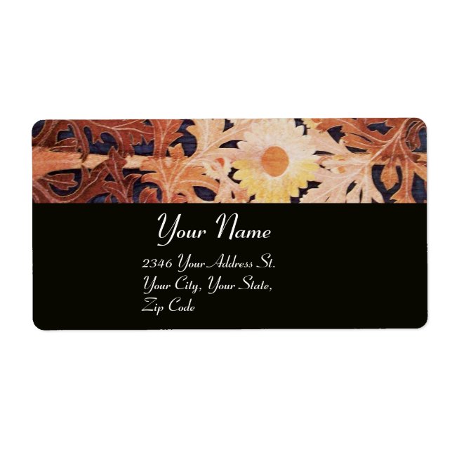 Étiquette DAISY, jaune brun noir (Devant)