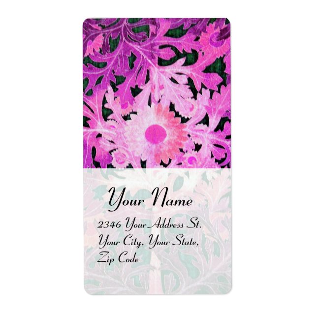 Étiquette DAISY, violet violet noir (Devant)