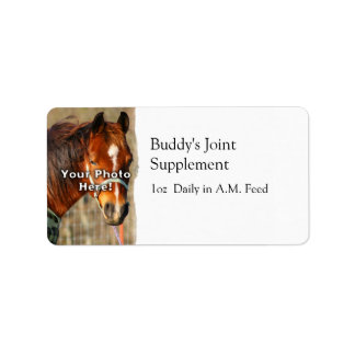 Étiquette d'alimentation du cheval