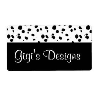 Étiquette Dalmatian print handmade labels
