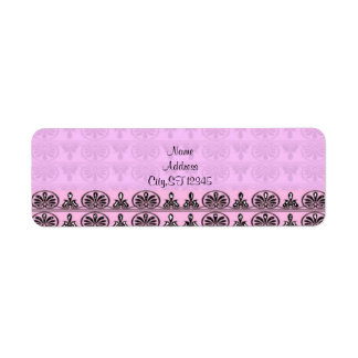 Étiquette Damas rose