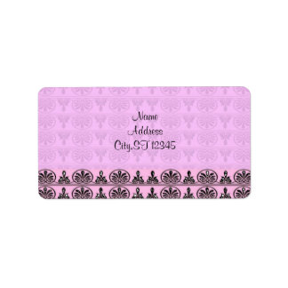Étiquette Damas rose