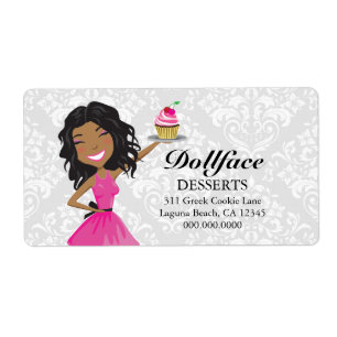 Étiquette Damassé d'Ebonie de 311 de Dollface roses indien