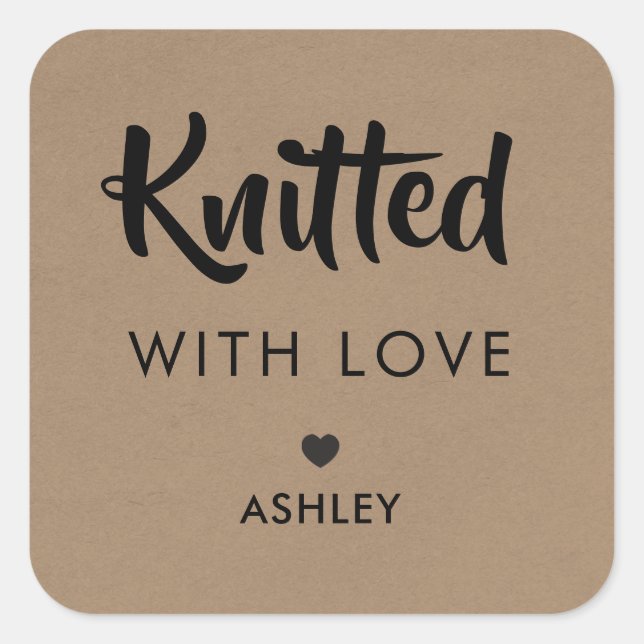 Étiquette d'amour, étiquette cadeau artisanale, Kr (Devant)