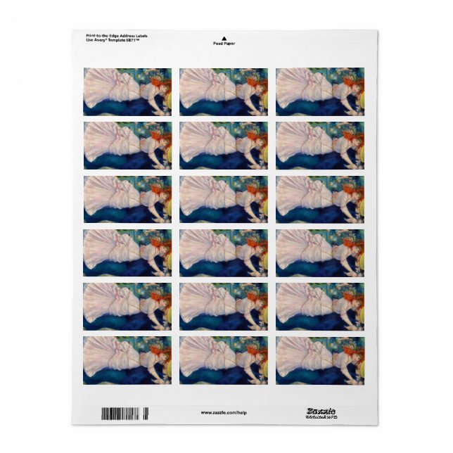 Étiquette Dance at Bougival, 1883 by Pierre-Auguste Renoir (Feuille entière)