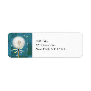Étiquette Dandelion dragonfly russo blue barn wood