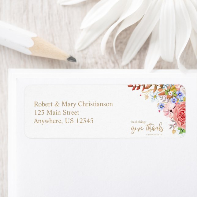 Étiquette Dans Toutes Les Choses Donner Merci - 1 Thes 5:18 (En situation)