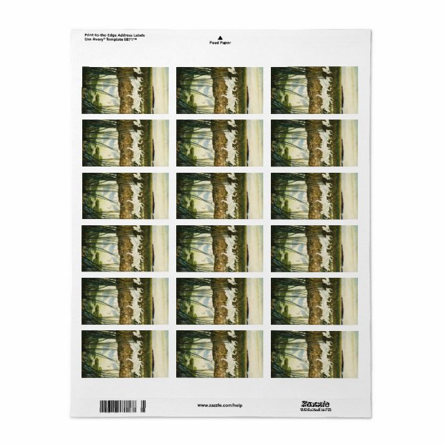 Étiquette Danse des grues blanches, 1939 par N. C. Wyeth (Feuille entière)