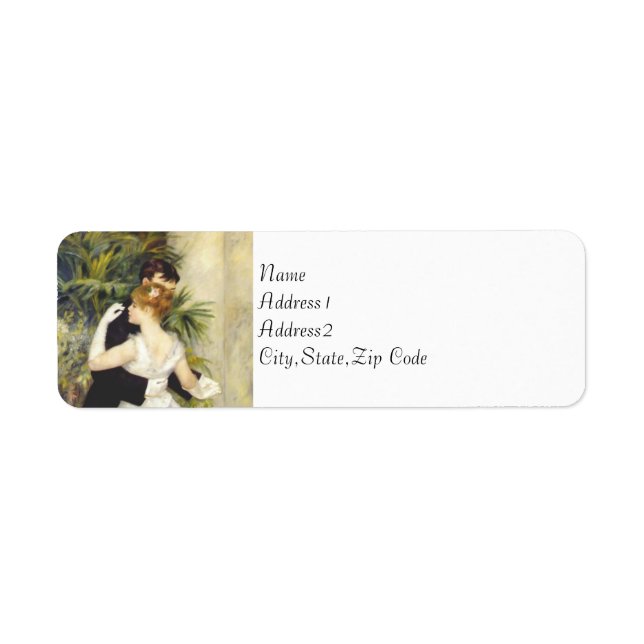 Étiquette Danse en ville par Renoir (Devant)
