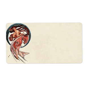 Étiquette Danse par Alfons Mucha 1898