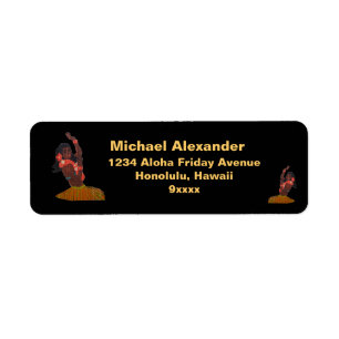 Étiquette Danseur de danse polynésienne Aloha