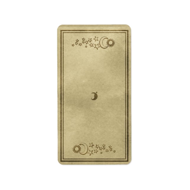 Étiquette d'apothécaire céleste moyen (Devant)