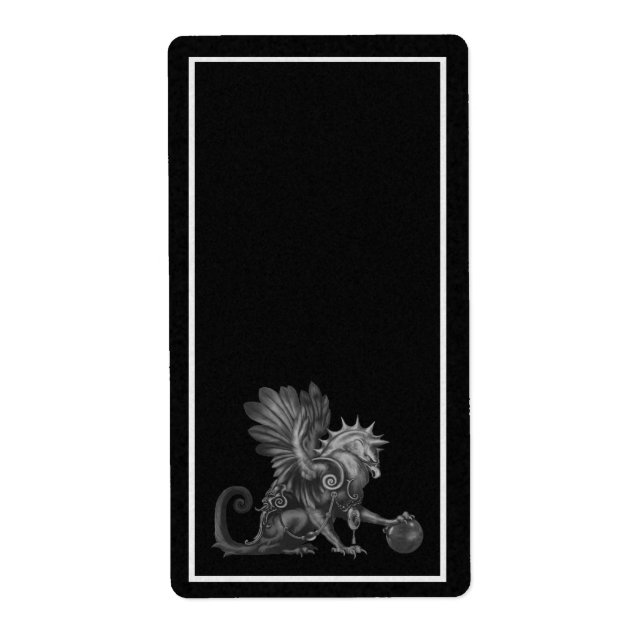 Étiquette d'apothecaire du Griffon noir (Devant)