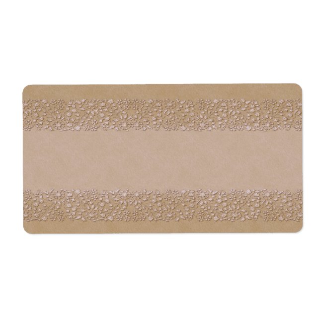 Étiquette d'apothecaire floral beige (Devant)