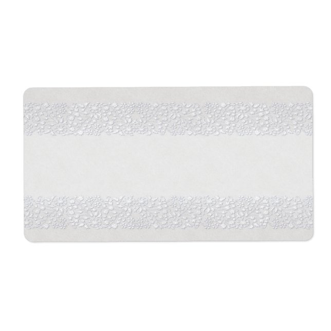 Étiquette d'apothecaire floral blanc (Devant)
