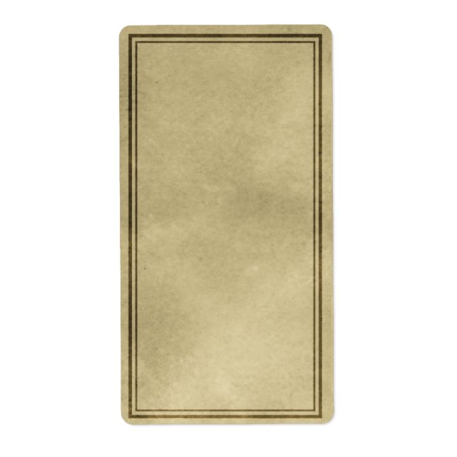 Étiquette d'apothecaire vertical (Devant)