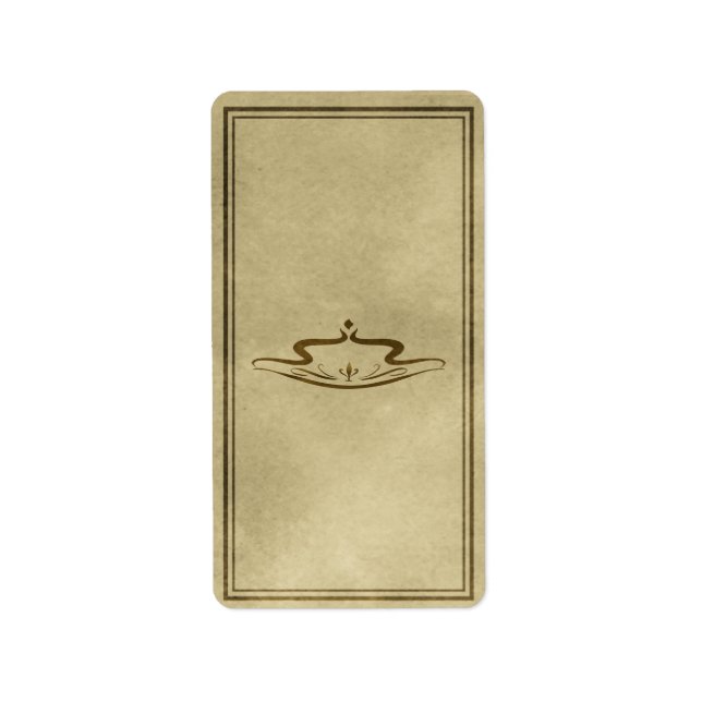 Étiquette d'apposition décoratif moyen (Devant)