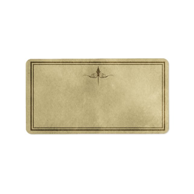 Étiquette d'apposition d'élégance simple moyen (Devant)