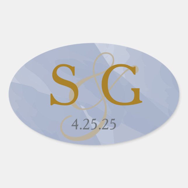 Étiquette d'aquarelle bleu marine (Devant)