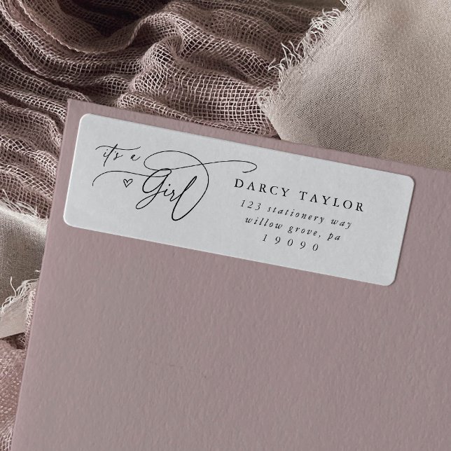 Étiquette DARCY Boho Girl Baby shower retour Adresse Étiquet (DARCY Boho Girl Baby Shower Return Address Labels)