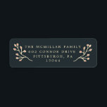 Étiquette Dark Green Gilded Floral Christmas Retour Adresse<br><div class="desc">Célébrez la saison avec notre superbe design de vacances avec une couronne festive ornée de verdure luxuriante, parfait pour ajouter une touche d'élégance naturelle à votre décor. Ce design magnifiquement conçu capte l'essence des vacances avec ses couleurs riches et vibrantes et ses détails complexes, ce qui en fait l'idéal pour...</div>