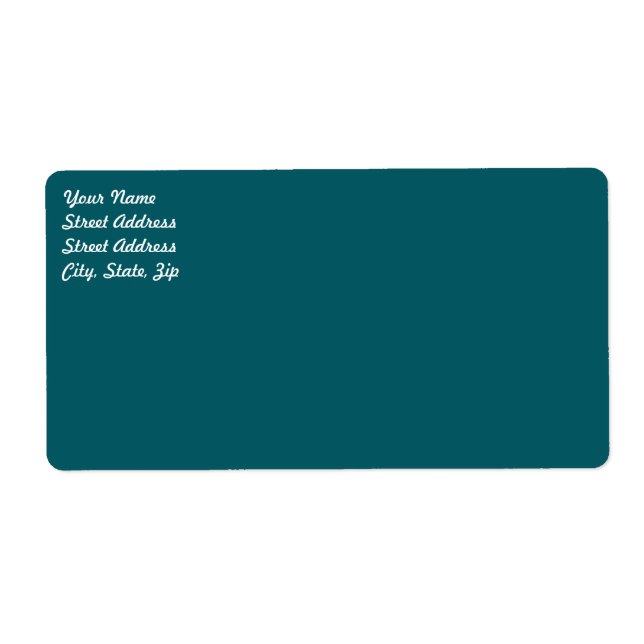 Étiquette Dark Teal Shipping Label (Devant)
