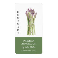 Étiquette d'Asperges chiches fait maison moderne