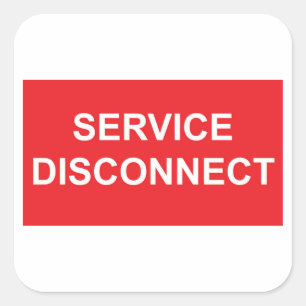 Étiquette d'autocollant de déconnexion d'urgence