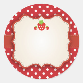 Étiquette d'autocollant de fraise