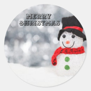 Étiquette d'autocollant de Joyeux Noël