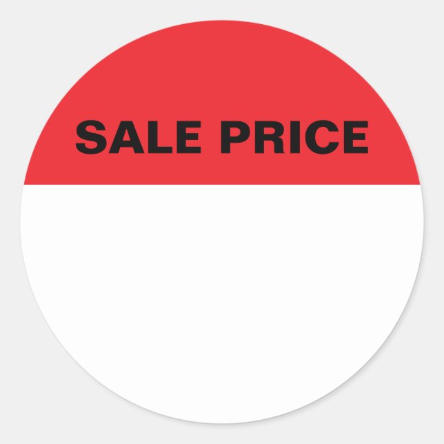 Étiquette d'autocollant de prix de vente (Devant)