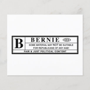 Étiquette d'avertissement Bernie Sanders