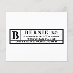 Étiquette d'avertissement Bernie Sanders